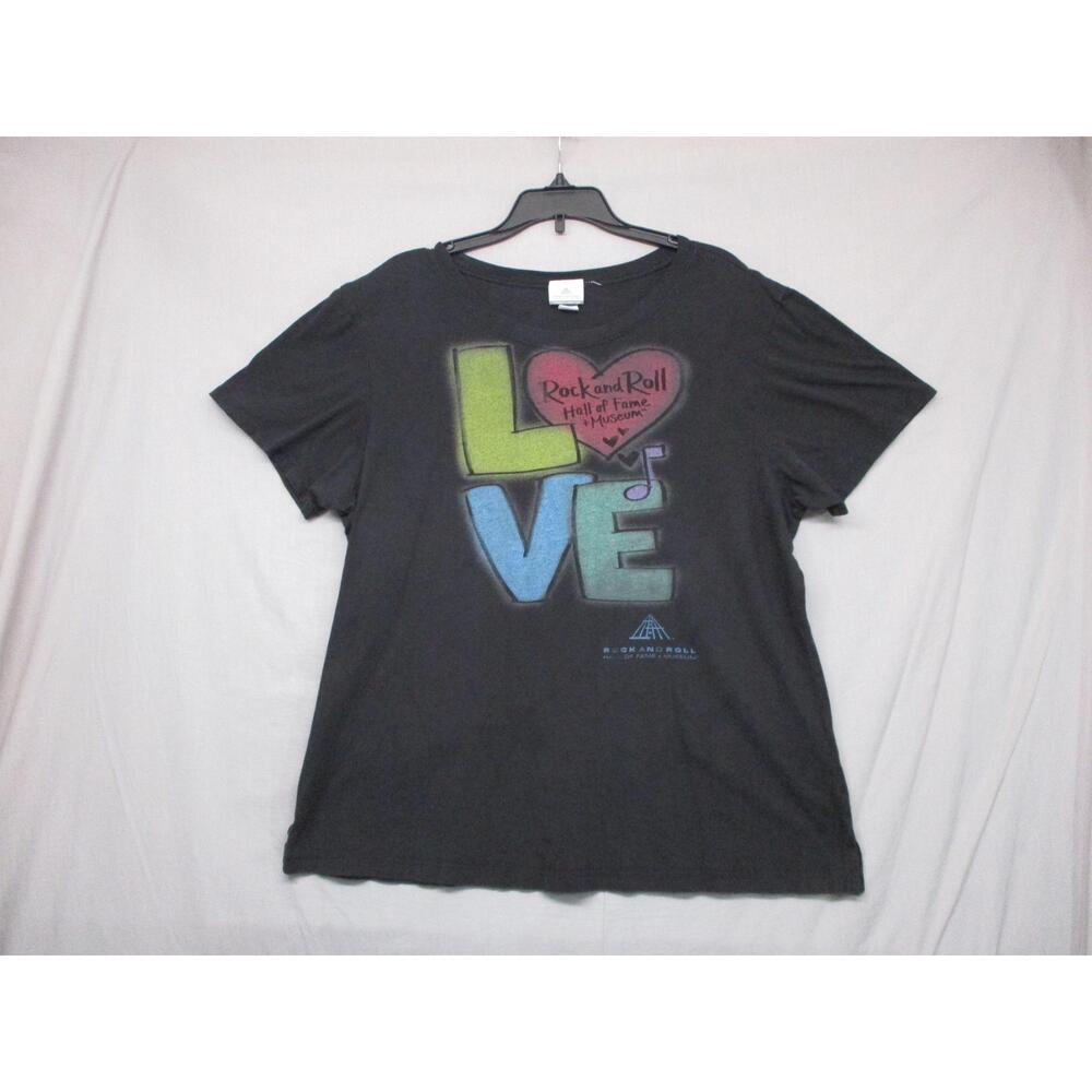 Rock And Roll Hall Of Fame Museum Black Graphic TShirt Men Size L